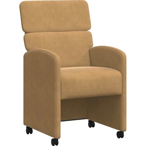 Maison Exclusive - Esszimmerstühle mit Rollen 2 pcs Braun 58 x 65