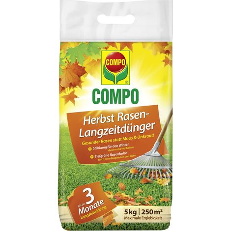 Herbst Rasen-Langzeitdünger 5 kg für 250 m2