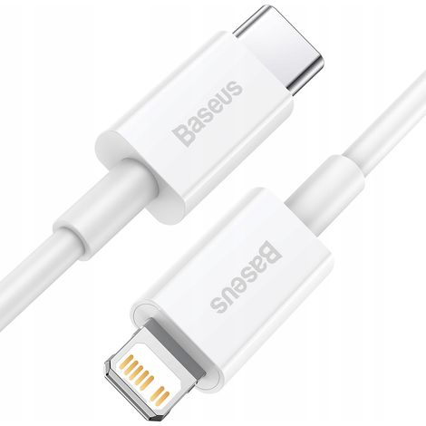Cavo Baseus Superior PD USB-C - Lightning da 2,0 m bianco 20W 1 pz. (1/5)