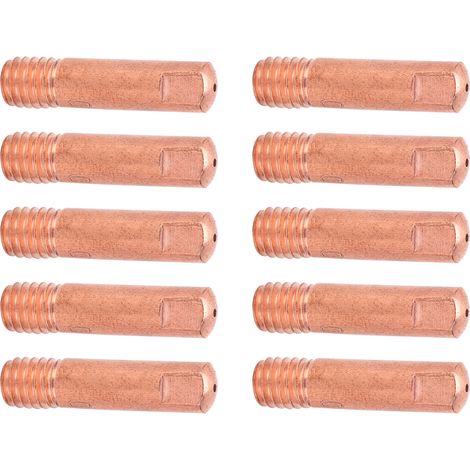 10 embouts de contact M6 conducteurs pour fil de cuivre, accessoires pour pistolet de soudage, 15AK x 0,8 mm