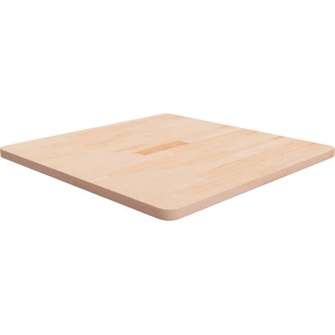 Piano Tavolo Quadrato 70x70x2,5 cm Massello Rovere Non Trattato vidaXL