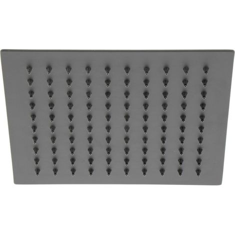 Pomme de douche carrée 200 x 200 mm métal noire - THEWA SF102ANE