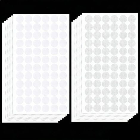 1008pcs Scratch Rond, 15 mm rond spot adhésif double face forte colle auto - adhésive pour l'artisanat bricolage papier plastique verre métal (504 paires) (1/5)