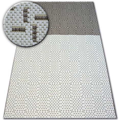 Carpet FLAT 48722/608  Two-colour - cream brown brown 200x290 cm