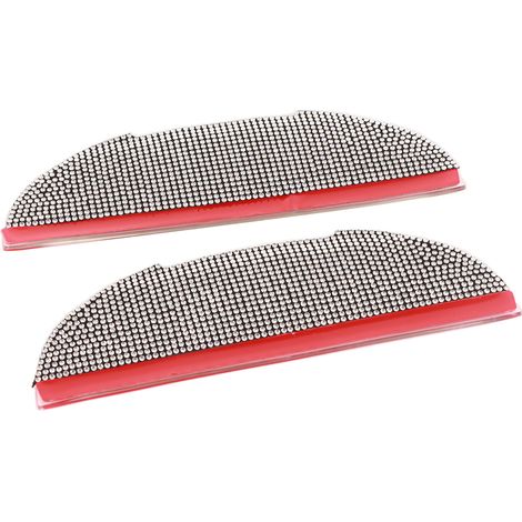 Pare-soleil latéral rétroviseur 1 paire, visière anti-pluie avec strass, protection universelle pour rétroviseur extérieur, garniture décorative chromée (1/5)