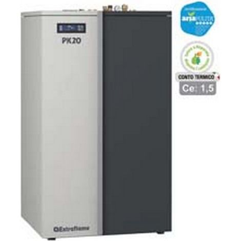 1PZ caldaia termopellet pk20 20 kw bordeaux (conto termico) - misure cm.82,2,0x74,5x140,0h. - peso kg.295