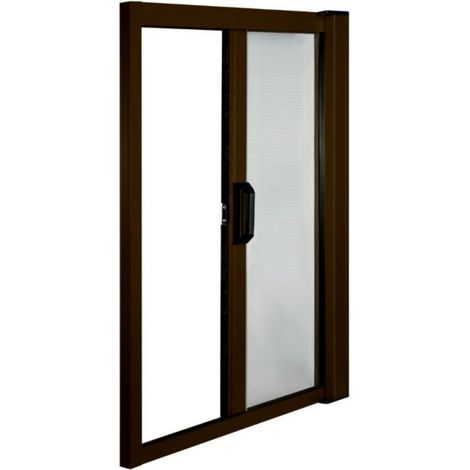 moustiquaire horizontale en aluminium marron pour balcons 160x250 cm h