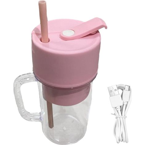 Bouteille pour smoothie et jus de fruits - 400 ml  Fabricant de petits gobelets pour jus de fruits  Mini mixeur portable  Mixeur rechargeable (1/5)