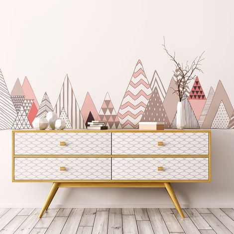 Stickers muraux - Décoration chambre salon - Autocollant Sticker mural géant montagnes scandinaves DIAMANTINA - 50x75cm (1/5)