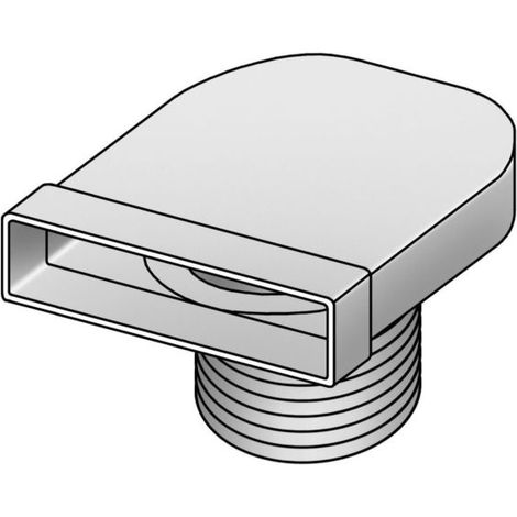 Helios match0 60713 90 °, Ø 125 mm sur plat 125, avec tuyau