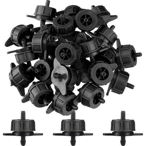 Pack of 100 self-regulating drippers, 4 l/h, in-line micro-irrigation drippers, for agricultural and garden watering (1/5)