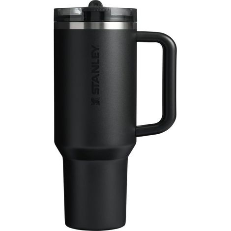 Coppa Stanley Quencher ProTour con coperchio anti-perdita, paglia e maniglia integrata, ed è compatibile con il supporto di tazza auto, isolato tazza in acciaio inox, BPA free, nero