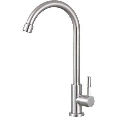 Einzelner Kaltwasserhahn aus Edelstahl für Küche, Waschbecken, Spülbecken, Wasserfilterarmatur