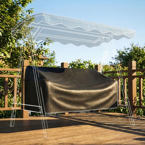 Couverture de balançoire de jardin à 3 places, housse de protection étanche, étanche au vent et résistante aux UV, tissu 420D Oxford (1/5)