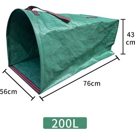 53 gallon garden bin bags, 2 pack, large capacity bin bags with handles, for collecting garden waste, dead leaves, etc., collapsible bin. (1/5)
