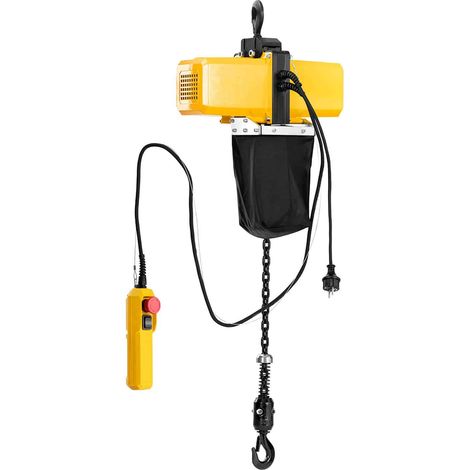 Helloshop26 – Palan électrique à chaîne 500 kg – Moteur 680W – Hauteur de levage 3 m – Crochet de sécurité – IP54 pour protection contre l'eau (1/5)