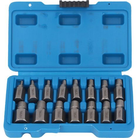Jeu d'extracteurs de vis à tête hexagonale, facile à sortir, Cr Mo, Kit d'outils pour enlever les boulons cassés endommagés, 15 pièces (1/5)