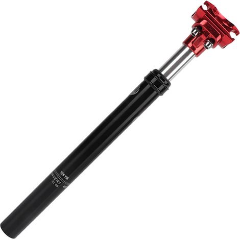 Gefederte Sattelstütze mit Öldruckdämpfer, 27,2 mm Durchmesser, für Mountainbikes KSP630 – 27,2 mm x 350 mm, schwarz und rot (1/5)
