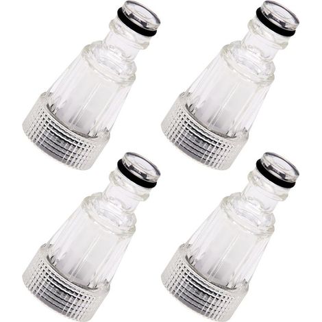 4 Pièces Filtres de l'eau pour Nettoyeur Haute Pression, Filtre à Eau pour Tuyau d'arrosage, Pompe, Jardin, Accessoires pour Nettoyeurs Haute Pression (1/4)