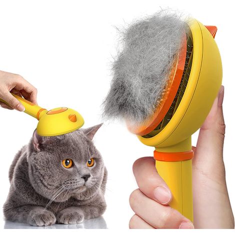 Brosse auto nettoyante pour chien et chat avec poils longs ou courts pour démêler et masser accessoire de toilettage