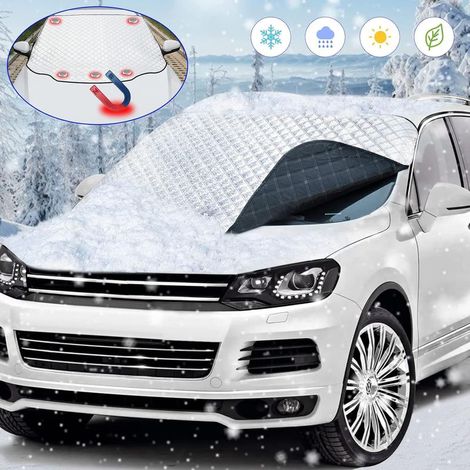 Protege Pare Brise Givre, Magnétique Protection Pare Brise Gel, Universelle Couverture Pare Brise Voiture, Bache Anti Givre Voiture, Anti Neige Glace Soleil Protège Pare Brise Hiver 183 116cm (1/5)