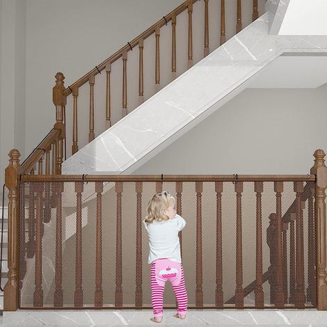 1 filet de protection pour escaliers, en corde résistante, polyvalent pour balcons et chats, installation rapide (1/5)