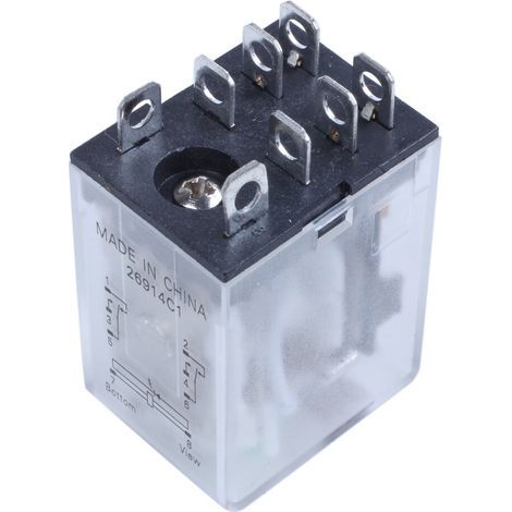 Convient pour le relais électromagnétique à bobine JQX-13F LY2 12V DC, 8 broches, bipolaire bidirectionnel, LED verte. (1/3)
