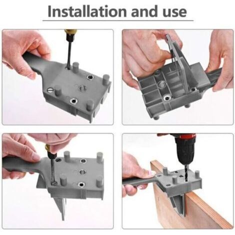 Gabarit de Perçage pour Bois 41 Pièces avec Centreurs de Tourillon 6 mm 8 mm et 10 mm pour Goujons et Fixations Précises (1/5)