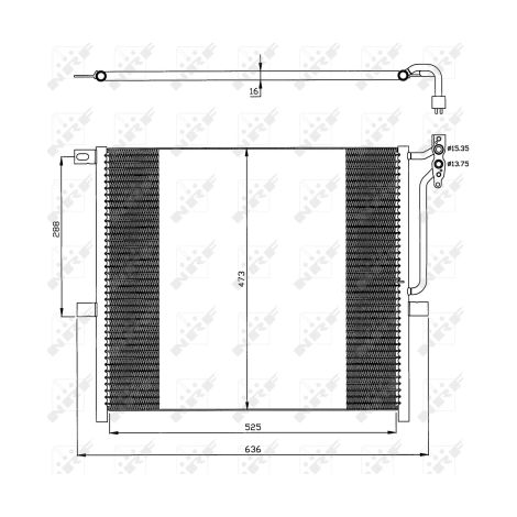 Condenseur, climatisation NRF 35468 BMW 17113400400 17113403437 3400400 3403437