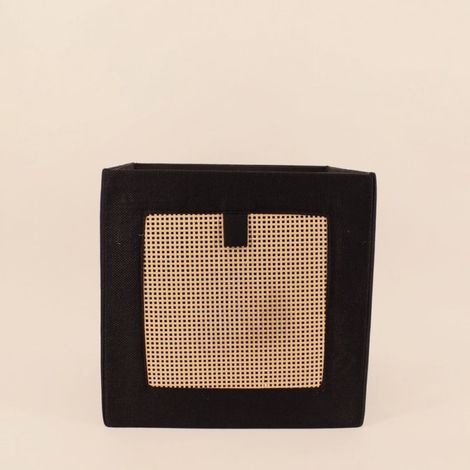 Cube de rangement en cannage 31x31x31cm