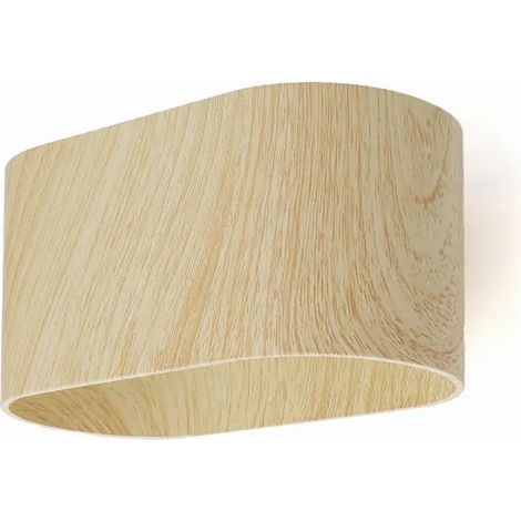 Applique murale métal effet bois, éclairage haut/bas, G9 16.5cm (1/5)