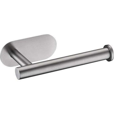 M34052, Toilettenpapierhalter, Wandmontage, Edelstahl 304, kein Bohren erforderlich, 3M-Kleberückseite, Grau, Einheitsgröße