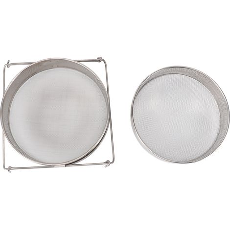 Tamiseur à Miel Double avec Filtres en Maille - Beekeeping pour Débutants, Construction en Acier Inoxydable, Bras Télescopique jusqu'à 41.4cm (2 Pièces)