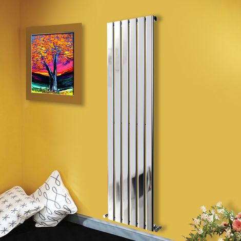 1800x408 Vertical Flat Panel Radiator Bathroom Central Heating Radiators Single Column Chrome