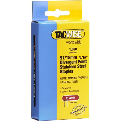 Agrafes en Acier Inoxydable Type 91/18 mm, Lot de 1000 (1/2)