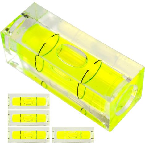 Niveau à bulle lot de 5, 15 x 15 x 40 mm, mini niveau de précision pour appareil photo, camping et caravane (1/5)