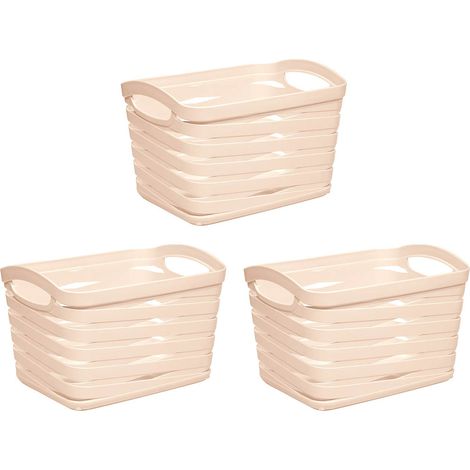 Set di 3 cestini rettangolari medi 7house, 1,5 litri