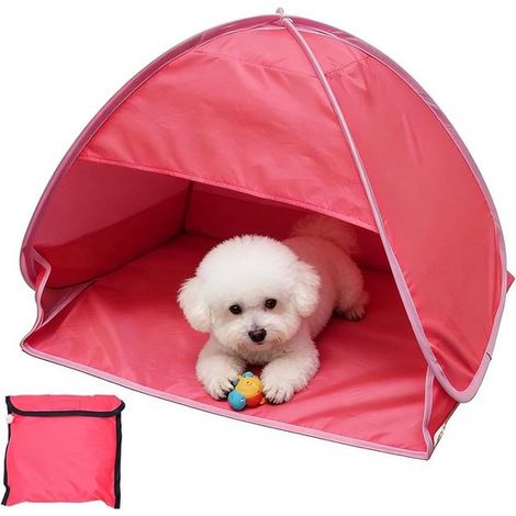 Mini tienda de campaña para la cabeza，tienda de playa plegable para bebés，protección UV 50，toldo automático desplegable para familias，rosa (1/5)