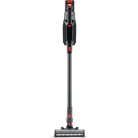 Aspirateur balai multifonction avec sac convertible sans sac, Aspirateur sans fil 60 min d’autonomie avec brosse rotative, Aspirateur puissant avec éclairage LED, Noir/Rouge, HV 7187 (1/5)