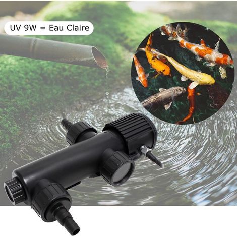 U.V ( Ultra Violet ) Stérilisateur - Clarificateur 9W, Pour Aquariums Et Bassins De Jardin (1/5)