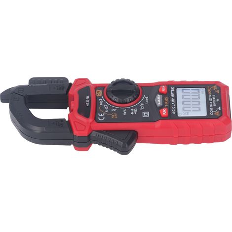Digitales AC/DC-Zangenmessgerät, Voltmeter, Amperemeter, Widerstandsmesser, LED-Leuchte, elektrischer Tester, tragbares Multimeter, Strom- und Spannungsmessung (1/5)