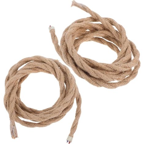 2 pièces Câble Électrique Vintage Torsadé Chanvre Conducteurs Mm² pour Lampe Suspendue Industriel Robuste et Sécurisé (1/5)