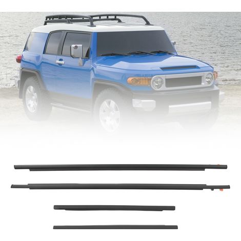 Baguettes de garniture extérieure et joints d'étanchéité pour portes avant et arrière compatibles avec Toyota FJ Cruiser 2007-2014 6816235073 6816135073 (surdimensionné) (1/5)