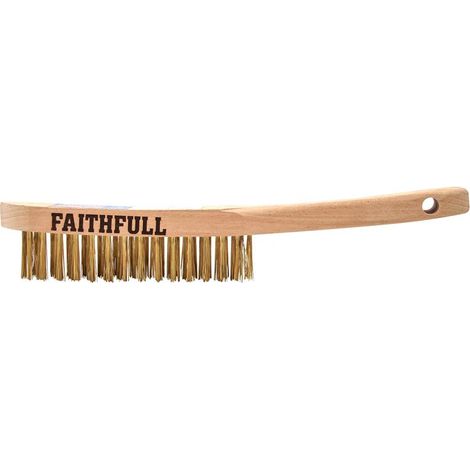 Faithfull Brass Scratch Brush, Three Row FAI680B3F