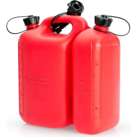 Jerrican à essence 5L et huile 3L Combiné Bec verseur Poignée de transport VITO (1/4)