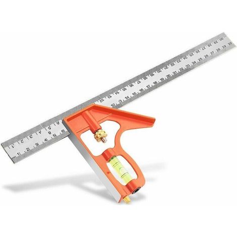 Kombinationswinkel 300 mm. Kombinationswinkelmesser. Kombinationswinkel-Messwerkzeuge. Kombinationswinkelmesser aus Edelstahl. Präzise und praktisches Metall.