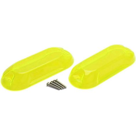 Grille de protection pour feu auxiliaire de moto jaune (1/5)