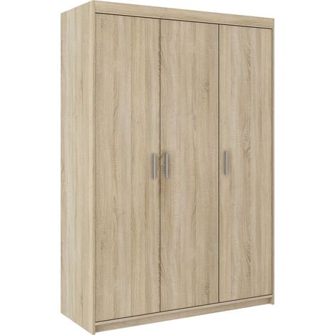 AX LIVING Storicos 3T 3 türig Kleiderschrank Eiche Sonoma 133 cm breit