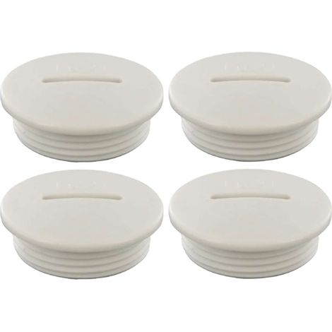 4x Bouchon obturateur vis de blocage pour presse étoupe en plastique gris clair filetage PG Fermeture Câbles Fils Etanchéité Protection Bouton, PG 29 (1/2)
