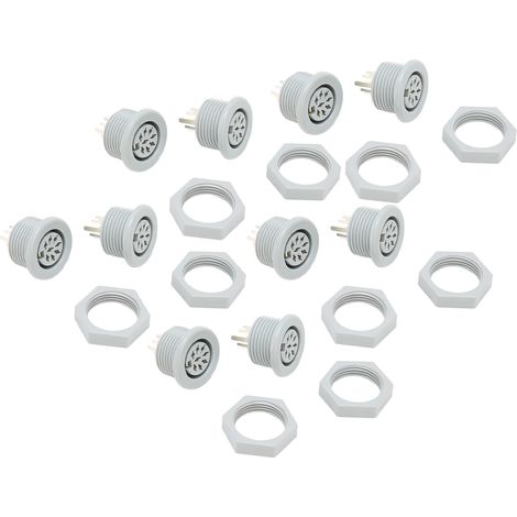 10 embases de base pour appareil de physiothérapie, connecteur 8 broches cœur, prise femelle 8 trous pour électrothérapie, kit de raccordement (1/5)